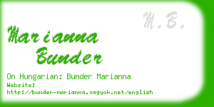 marianna bunder business card